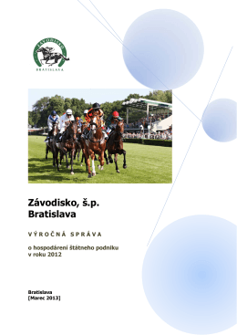 Výročná správa 2012 - Závodisko Bratislava