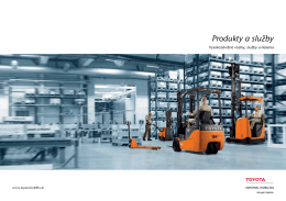 Katalóg produktov a služieb - Toyota Material Handling Slovensko