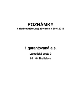POZNÁMKY - 1. garantovaná