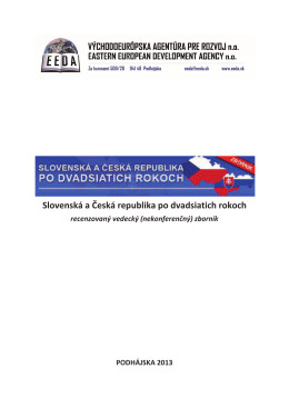 Slovenská a Česká republika po dvadsiatich rokoch