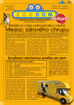 Článok v časopise ZooDom - Pedigree / starostlivosť o psa