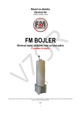 FM Bojler 90l s vývodom na zmiešavaciu batériu - PS