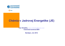 Chémia v Jadrovej Energetike