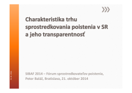 SIBAF 2014 – Fórum sprostredkovateľov poistenia, Peter Baláž
