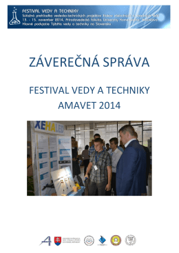 Záverečná správa k 17. ročníku Festivalu vedy a techniky AMAVET