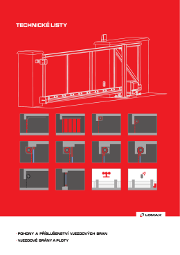 Tecnické listy pro ploty a brány