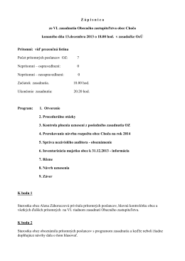 Zápisnica OZ z 13.12.2013 – dokument k nahliadnutiu