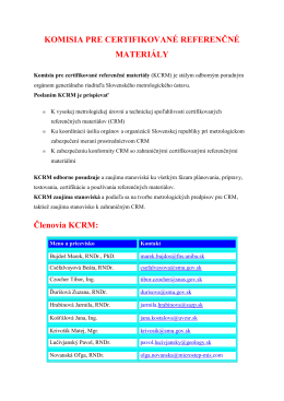 Zoznam členov KCRM (pdf, 27 kB)