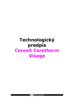 Technologický predpis Ceresit Ceretherm Visage