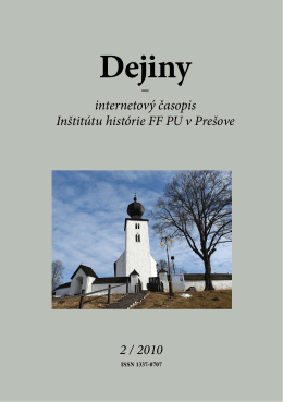pdf - 17.9 MB - Dejiny - Internetový časopis