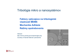 Tribológia mikro a nanosystémov