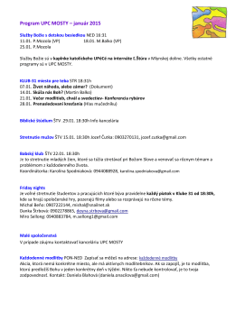 Program UPC MOSTY – január 2015