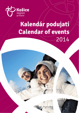 Kalendár podujatí Calendar of events 2014
