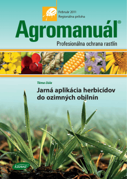 Jarná aplikácia herbicídov do ozimných obilnín