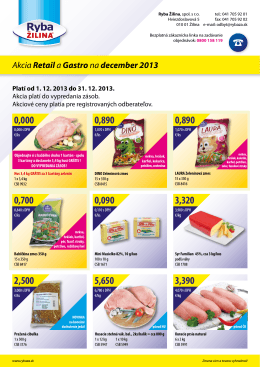 Akcia Retaila Gastrona december 2013