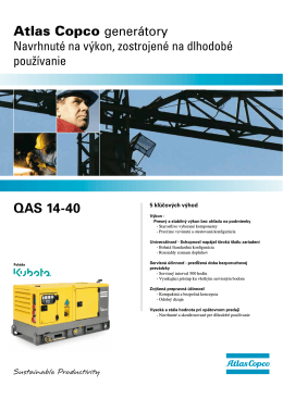 QAS 14-40 Atlas Copco generátory
