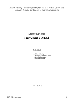 Územný plán obce Oravská Lesná