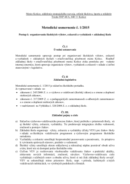 Metodické usmernenie č. 1/2015 - Základná škola Bruselská 18