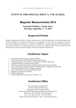 Magnetic Measurements 2012
