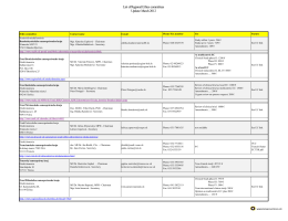List of Regional Ethics committees Update: March 2012