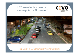 „LED osvetlenie v prostredí samospráv na Slovensku“