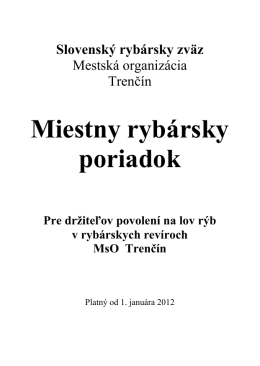 Slovenský Rybársky zväz Mestská organizácia