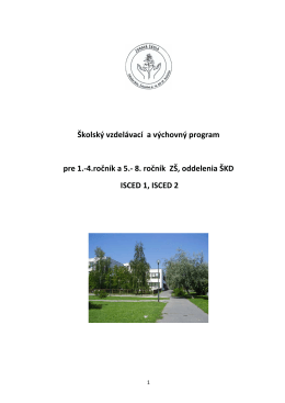 Školský vzdelávací a výchovný program pre 1.-4