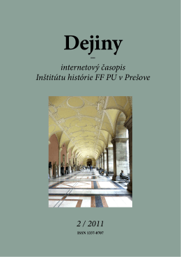 pdf - 11.6 MB - Dejiny - Internetový časopis
