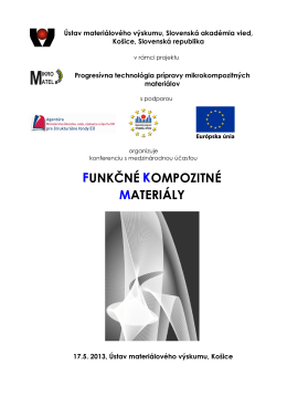 Program - Ústav materiálového výskumu SAV