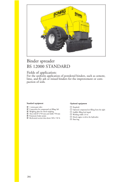 Binder spreader BS 12000 STANDARD