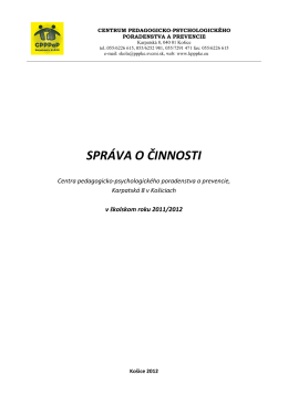 Správa o činnosti 2011-2012