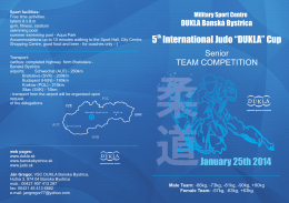 5th International Judo “DUKLA” Cup