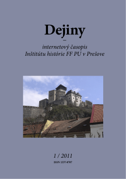 pdf - 12.4 MB - Dejiny - Internetový časopis