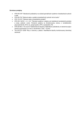 Súvisiace predpisy • STN EN 476 "Všeobecné požiadavky na