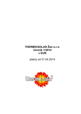 Cenník Thermo/Solar platný od 01_2014