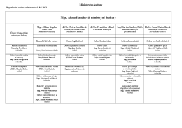 Organizační struktura - Ministerstvo kultury