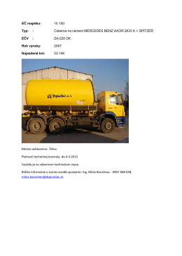 Cisterna na cement MERCEDES BENZ AXOR 2633 K +