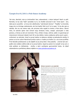 Časopis Eva 01/2011 o Pole Dance Academy
