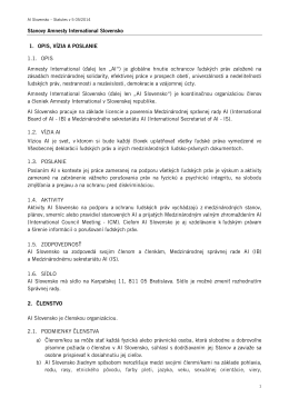 Aktuálne znenie stanov AI Slovensko 05/2014