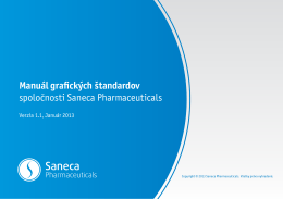 Manuál grafických štandardov spoločnosti Saneca Pharmaceuticals