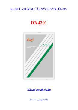 DX4201 Návod na obsluhu