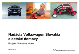 Vianočné video - Nadácia Volkswagen Slovakia