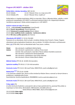 Program UPC MOSTY - október 2014