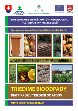Bioodpad - Portál odpadového hospodárstva mesta Sereď