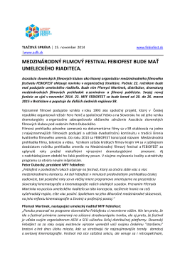 medzinárodný filmový festival febiofest bude mať