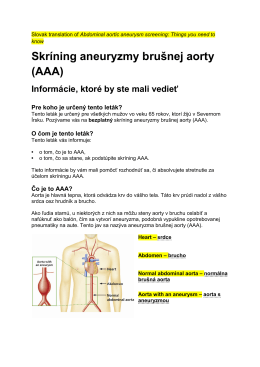 Skríning aneuryzmy brušnej aorty (AAA)
