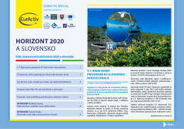 HoRiZont 2020 a SLoVENSko