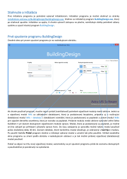 Stiahnutie a inštalácia Prvé spustenie programu BuildingDesign