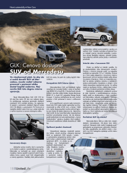 GLK: Cenovo dostupné SUV od Mercedesu