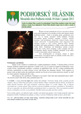 hlasnik-1-2013 - Obec Podhorie